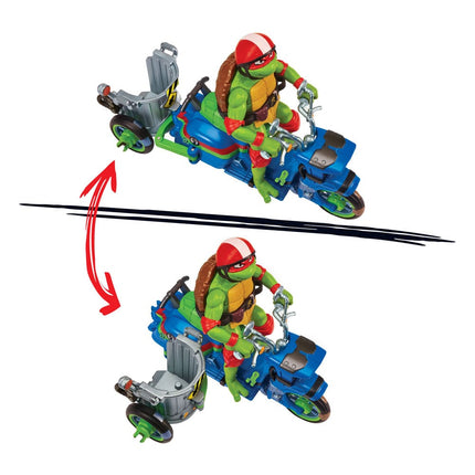 Turtle Cycle with sidecar Raphael Teenage Mutant Ninja Turtles: Mutant Mayhem Vehicles with Figures