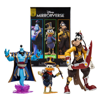 Genie, Scrooge McDuck & Goofy (Gold Label) Disney Mirrorverse Action Figures Combopack 13 - 18 cm