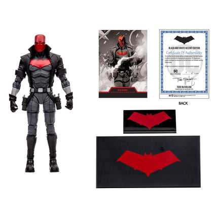 Red Hood (The New 52) Black & White Accent Edition (Gold Label) DC Multiverse Action Figure 18 cm