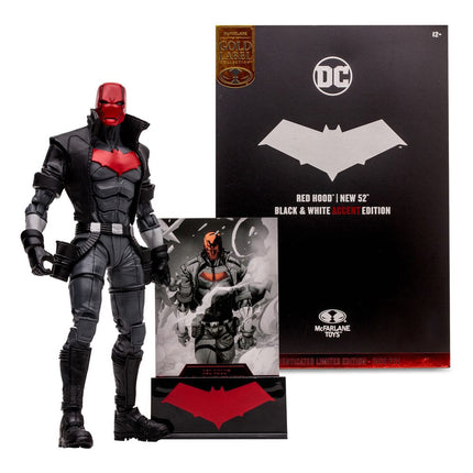 Red Hood (The New 52) Black & White Accent Edition (Gold Label) DC Multiverse Action Figure 18 cm