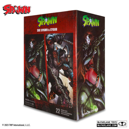 She Spawn & Cygor Gold Label Spawn Action Figures Pack of 2 18 cm