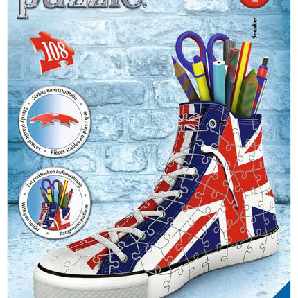 Basket puzzle de drapeau du Royaume-Uni chaussure 3D drapeau anglais de Penholder