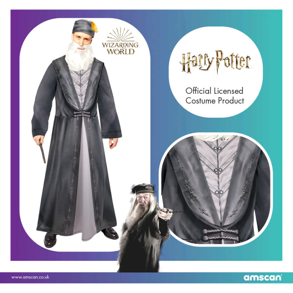 Albus Dumbledore Silente Costume Carnevale Deluxe Harry Potter Adulto –  poptoys.it
