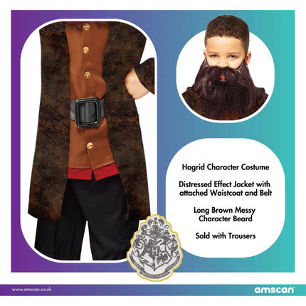 Rubeus Hagrid Costume Carnevale Bambino Fancy Dress Harry Potter