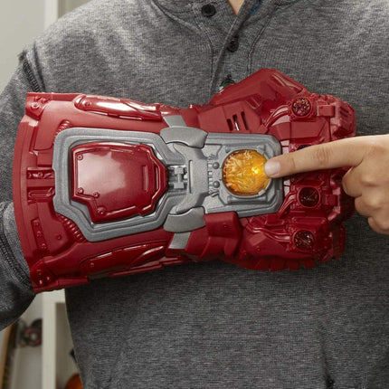 Avengers czerwona elektroniczna rękawiczka z dźwiękami i światłami