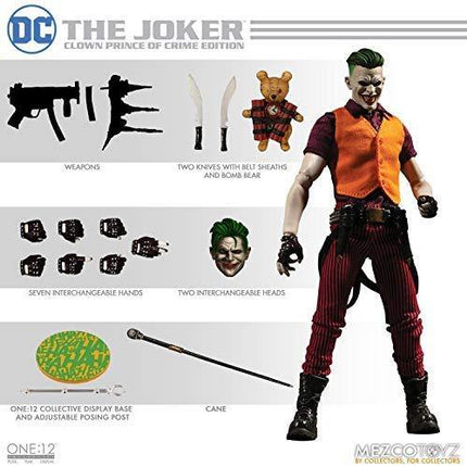 Joker Clown Prince of Crime Edition Figurka Mezco One 1/12 DC Comics 17cm