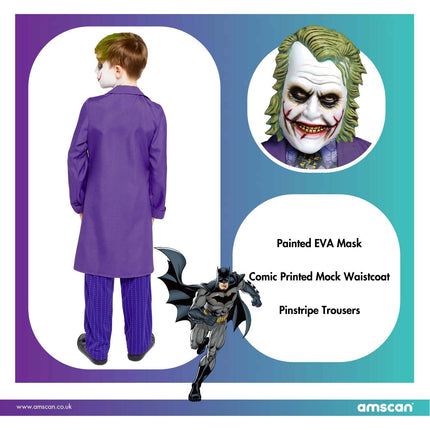 Joker Costume Carnevale Deluxe Bambino Batman Fancy Dress