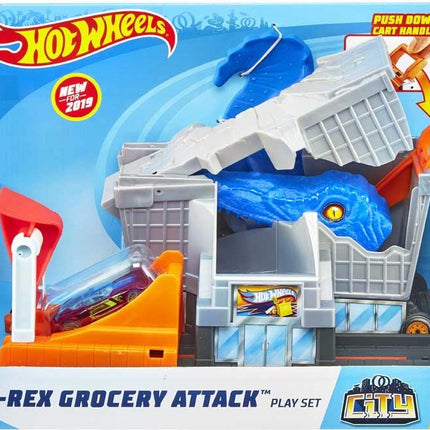 Hot Wheels Playset T-Rex Attacco al Supermercato City Mattel GBF92 (3948468469857)