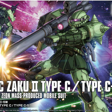 Zaku II Tipo C/TYPE C-5 Gunpla Modelo Kit de Alto Grado 1/144 HG Bandai