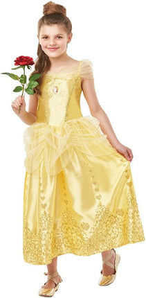 Belle Costume Deluxe Carnevale Fancy Dress Disney Princess Bella e la Bestia