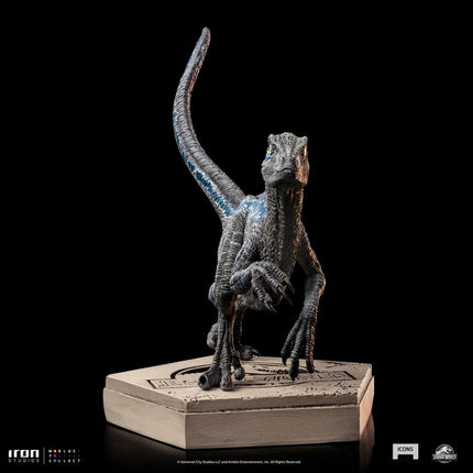Jurassic World Icons Statua Velociraptor Blue 9cm