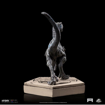 Jurassic World Icons Statua Velociraptor Blue 9cm