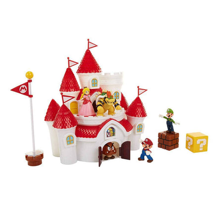 Castle Super Mario Playset Deluxe World of Nintendo DMushroom Kingdom Castle 5 personages