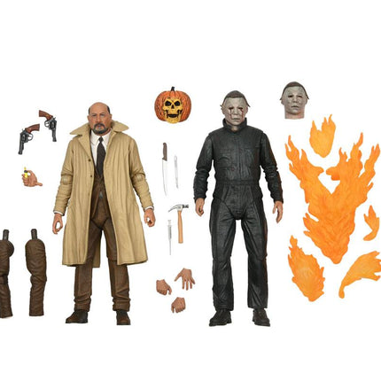 Halloween II Ultimate Action Figure 2-Pack Michael Myers &amp; Dr Loomis 18cm NECA 60671