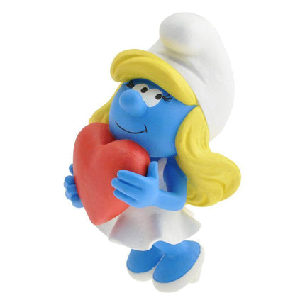 Smurfin met hart The Smurfs Collection Statue Smurfette Holding A Heart 15 cm