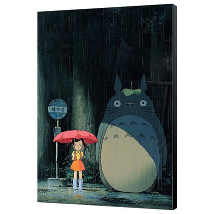 Mój sąsiad Totoro Drewniana grafika ścienna Totoro 35 x 50 cm